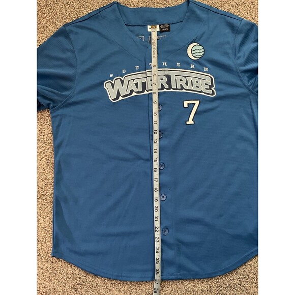 Avatar Last Airbender Jersey Mens Size Large Southern Water Tribe Katara 7 Stich - Picture 8 of 8